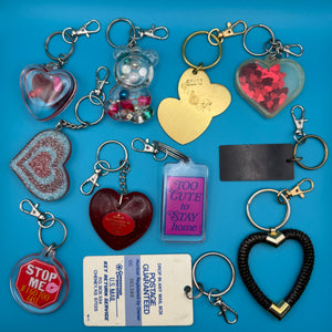 80s- Valentines s &  s: You Pick -  vintage keychain vintage charms for bag nostalgia vintage keychains y2k collectible - Bag Crap
