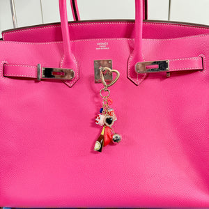 4.5' GOLD BAG CHARM CHAIN- CHAMPS & CAKE - vintage bag charm chains silver nostalgia vintage y2k vintage keychain vintage charms for bag nostalgia vintage keychains y2k collectible - Bag Crap