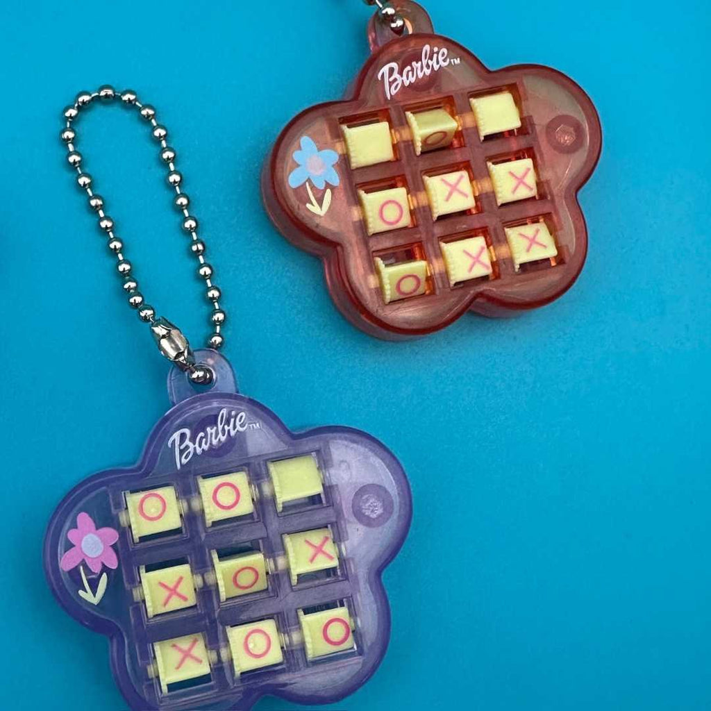 Vintage Y2k Barbie Tic Tac Toe Game Keychains & Bag Charms