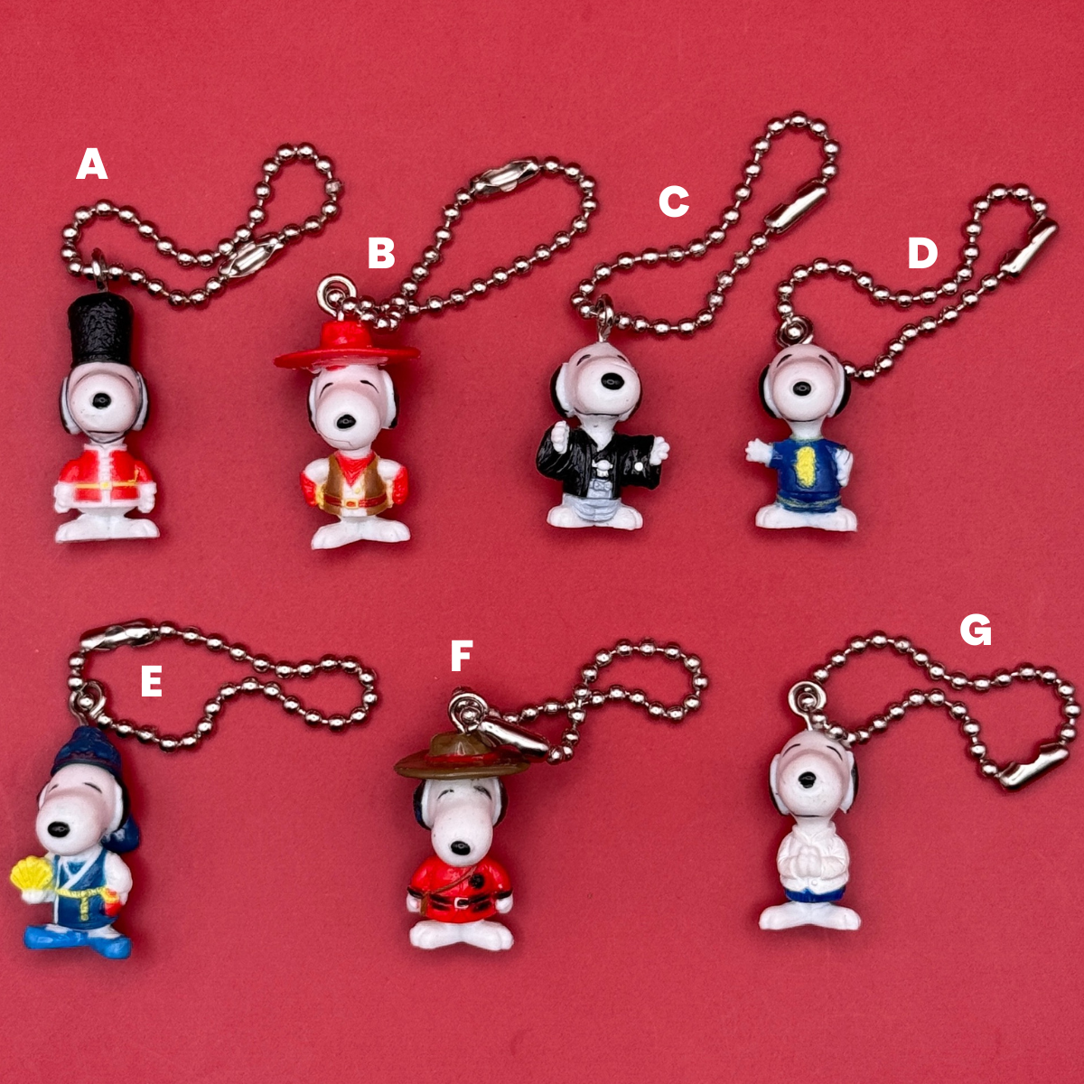 Mini Snoopy 'Around the World'  s - snoopy rar peanuts vintage keychain vintage charms for bag nostalgia vintage keychains y2k collectible - Bag Crap
