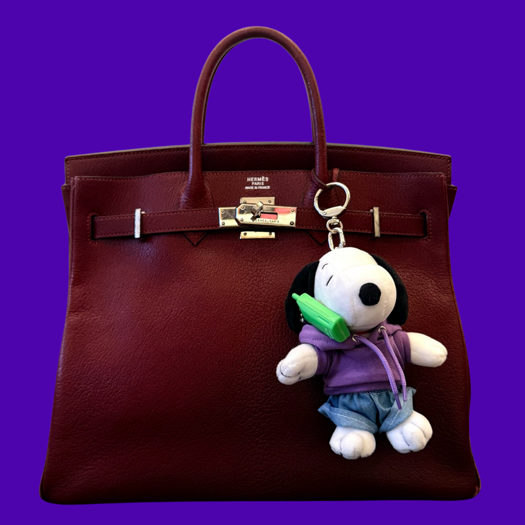 Purple Hoodie & Cellphone Snoopy Plush Bag Charm