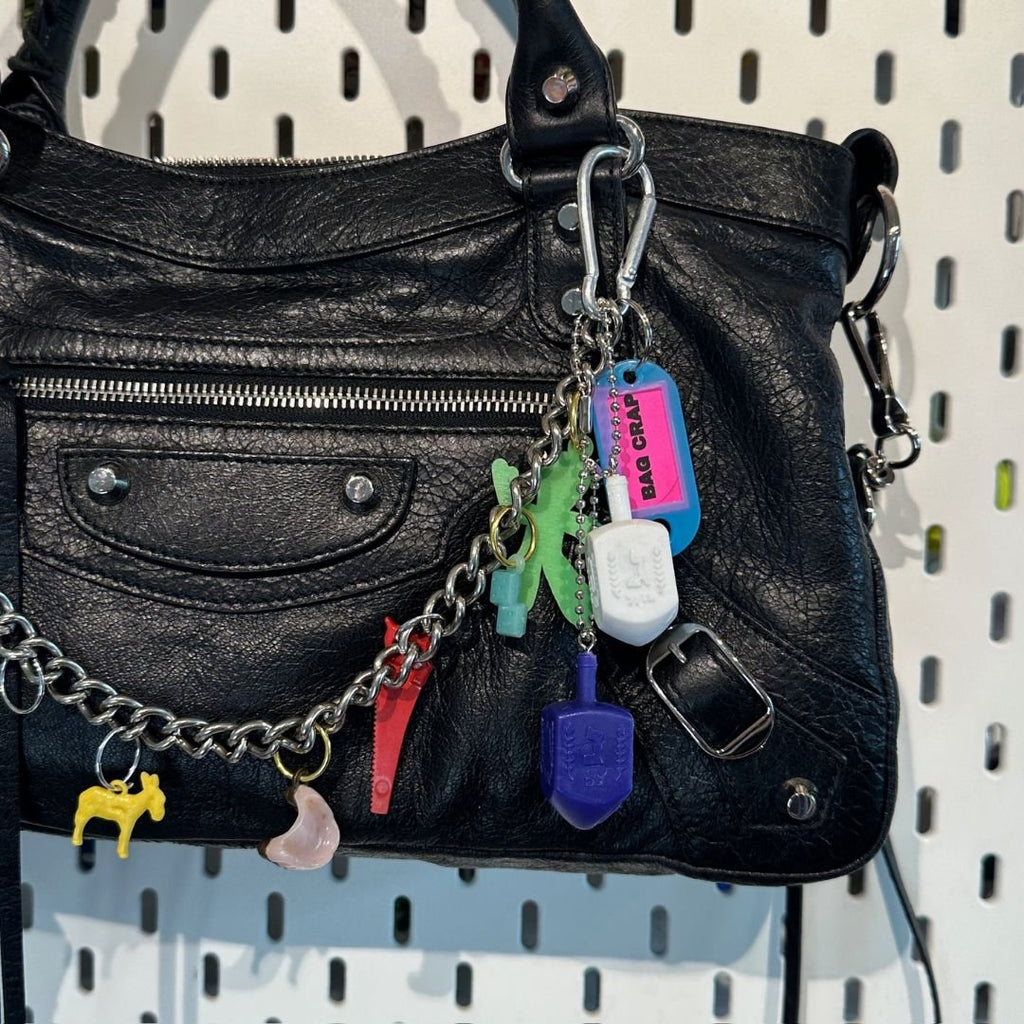 Vintage Rainbow Celluloid Dreidel Bag Charms: You Pick