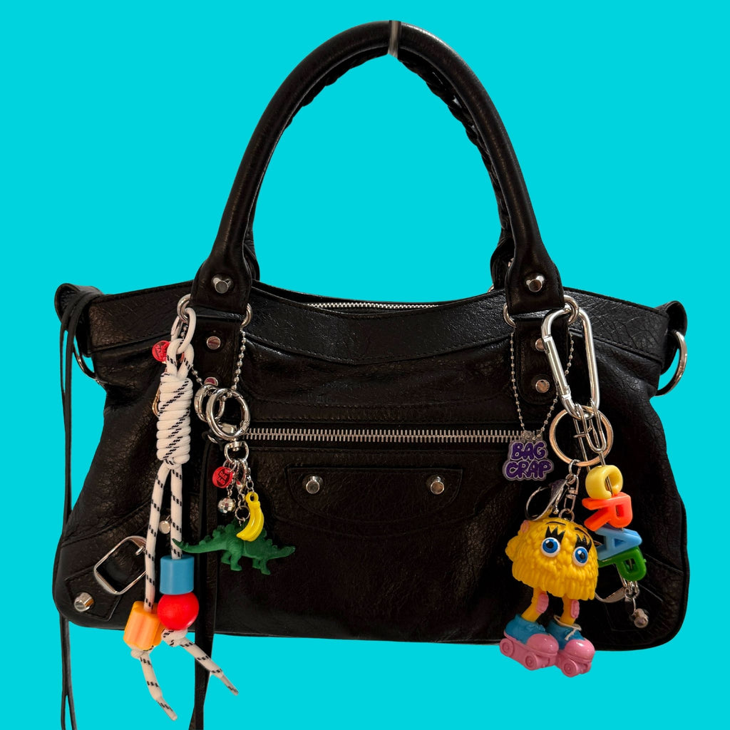 Mini Disco Banana Dinosaur Bag Charm Keychain Sets