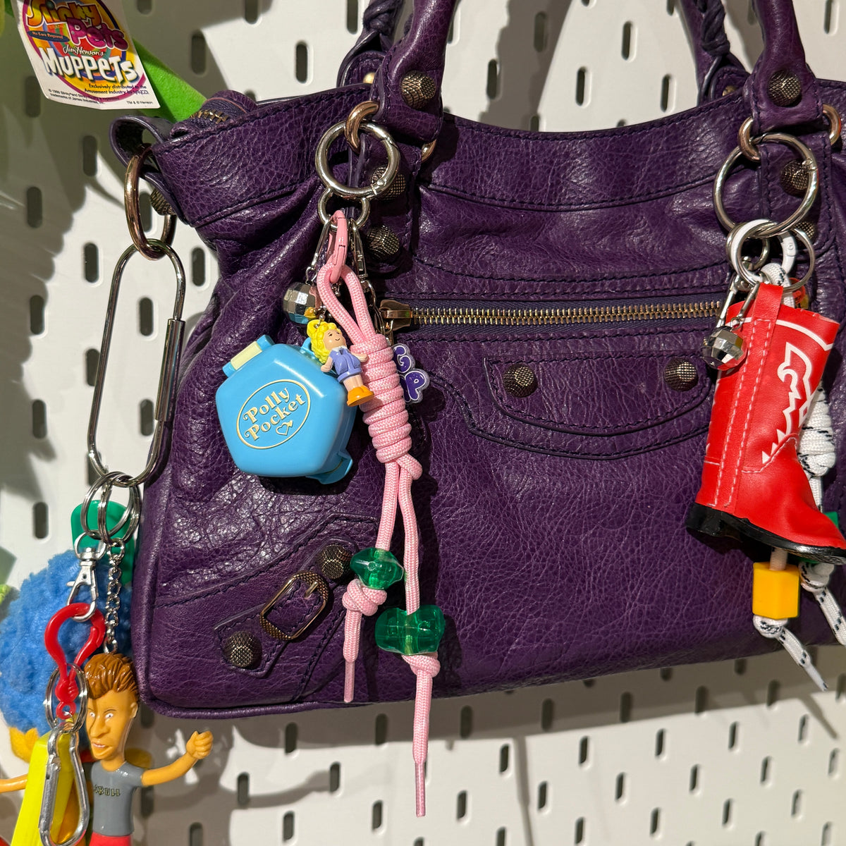 Retro Blue Polly Pocket Paracord Bag Charm Pack