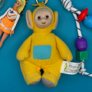 1:1   Yellow Teletubby Plush + Barbie Gold   Pack - barbie doll toy pink rare vintage keychain vintage charms for bag nostalgia vintage keychains y2k collectible - Bag Crap