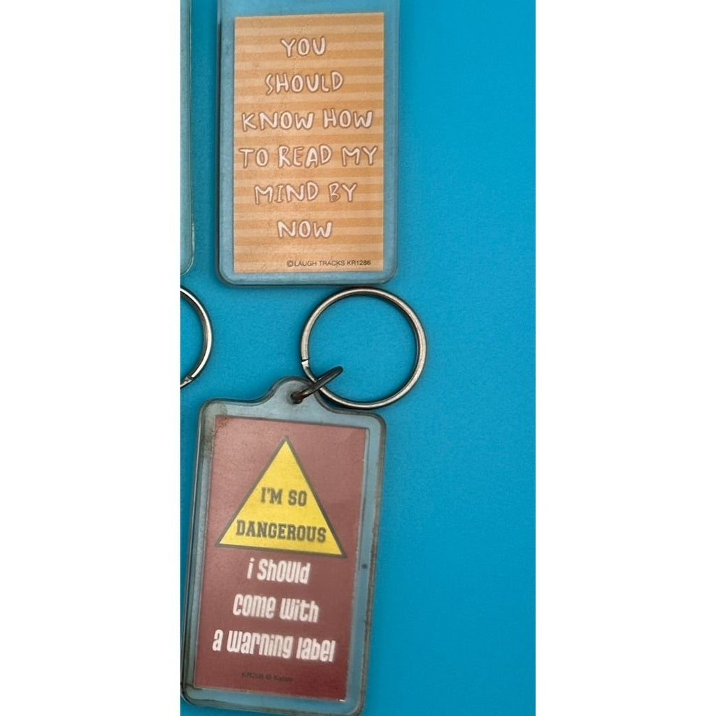 Vintage Y2K Comedy Phrase Keychains