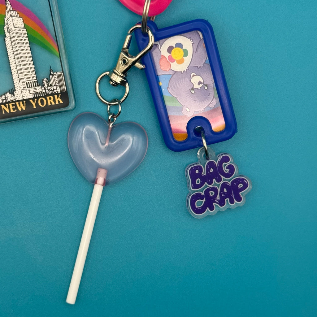 One-of-One Vintage Keychain Bag Charm Set — Yellow Polly Pocket