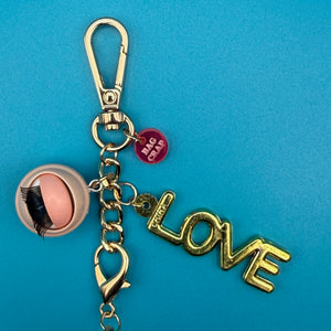 'EYE LOVE DIET COKE' GOLD BAG CHARM CHAIN - vintage bag charm packs nostalgia vintage y2k vintage keychain vintage charms for bag nostalgia vintage keychains y2k collectible - Bag Crap