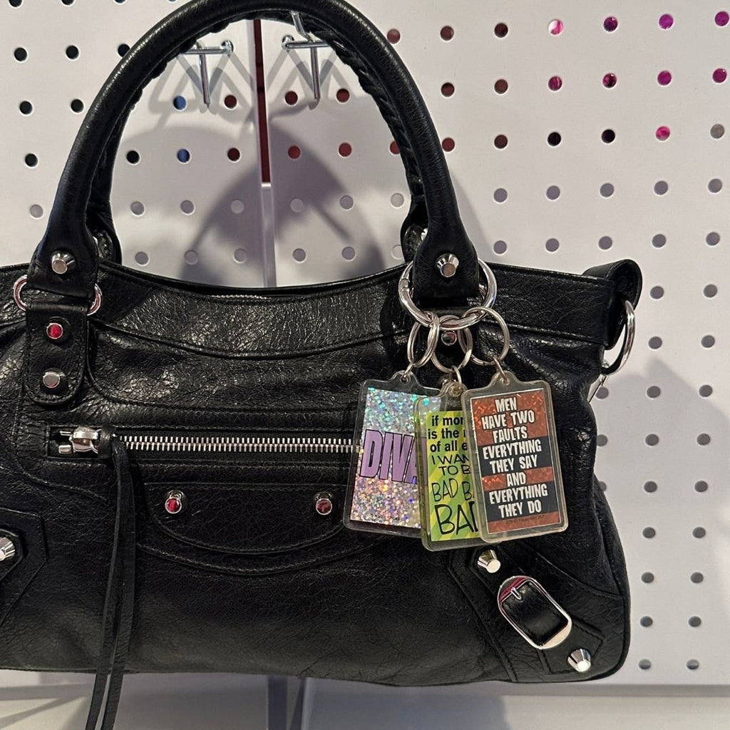 Vintage Y2K Comedy Phrase Keychains