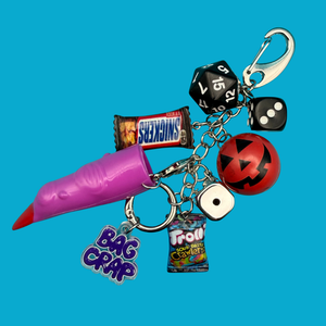 Halloween Jack-O-Lantern Candy   Chain - vintage bag charm chains silver nostalgia vintage y2k vintage keychain vintage charms for bag nostalgia vintage keychains y2k collectible - Bag Crap