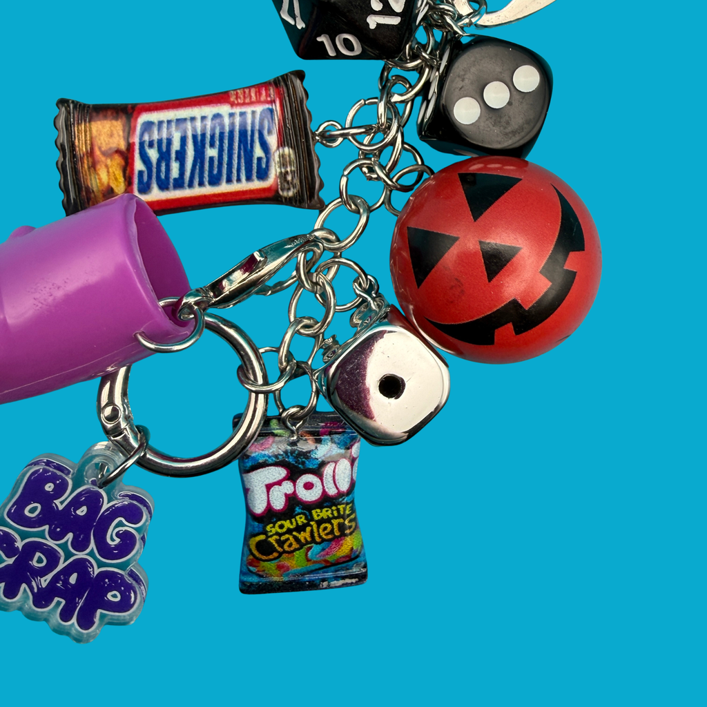Halloween Jack-O-Lantern Candy Bag Charm Chain