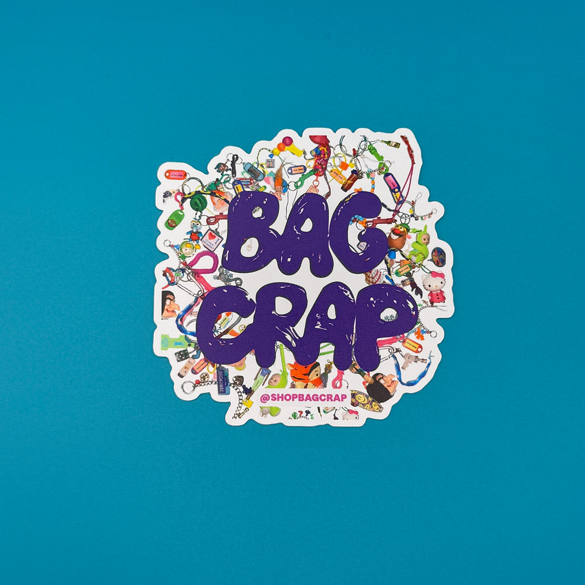 Crap Signature 3” Waterproof Sticker -  vintage keychain vintage charms for bag nostalgia vintage keychains y2k collectible - Bag Crap
