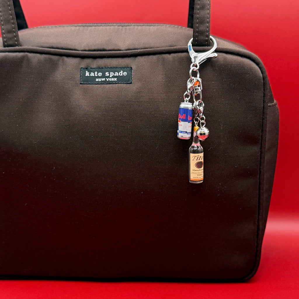 Mini Vodka Red Bull Trinket Bag Charm Set