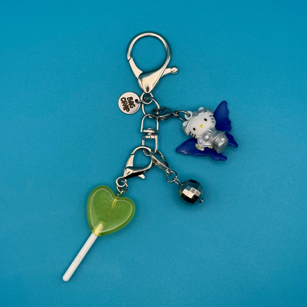 VINTAGE MINI HELLO KITTY CUPID TRINKET BAG CHARM