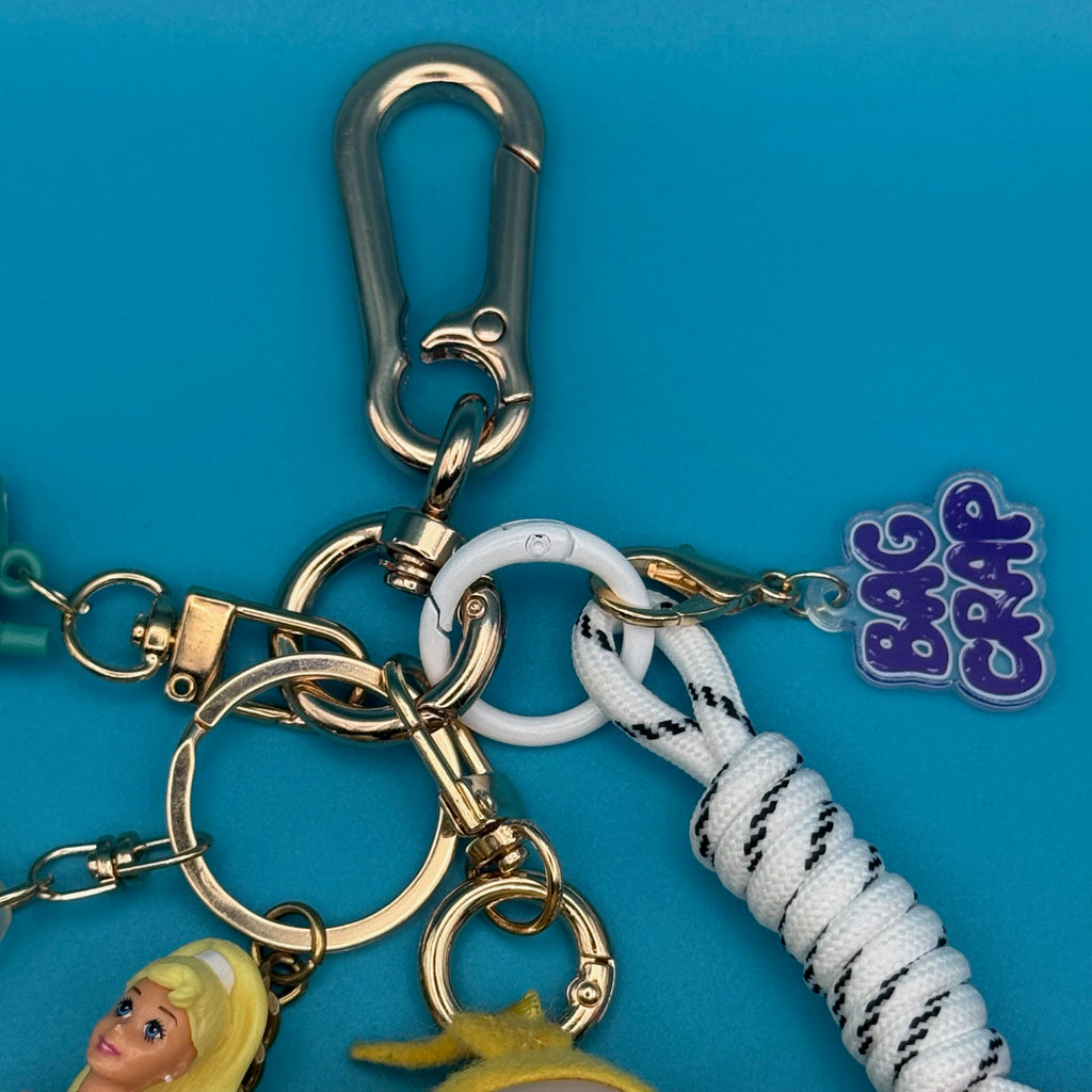 1:1 Vintage Y2K Yellow Teletubby Plush + Barbie Gold Bag Charm Pack