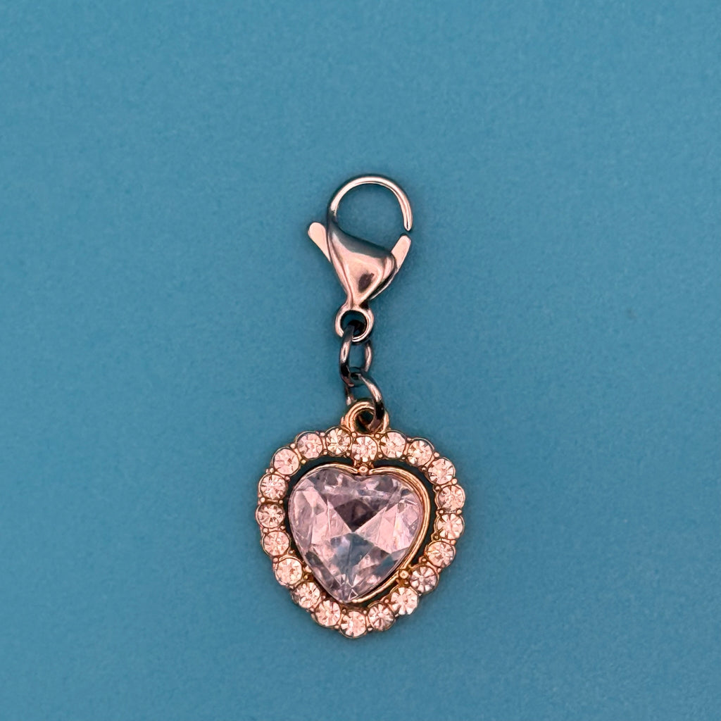 Mini Crystal Heart Trinket Charms: You Pick