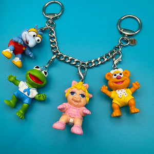 Muppet Babies '80s Toy   Chain: Silver - vintage bag charm chains silver nostalgia vintage y2k vintage keychain vintage charms for bag nostalgia vintage keychains y2k collectible - Bag Crap