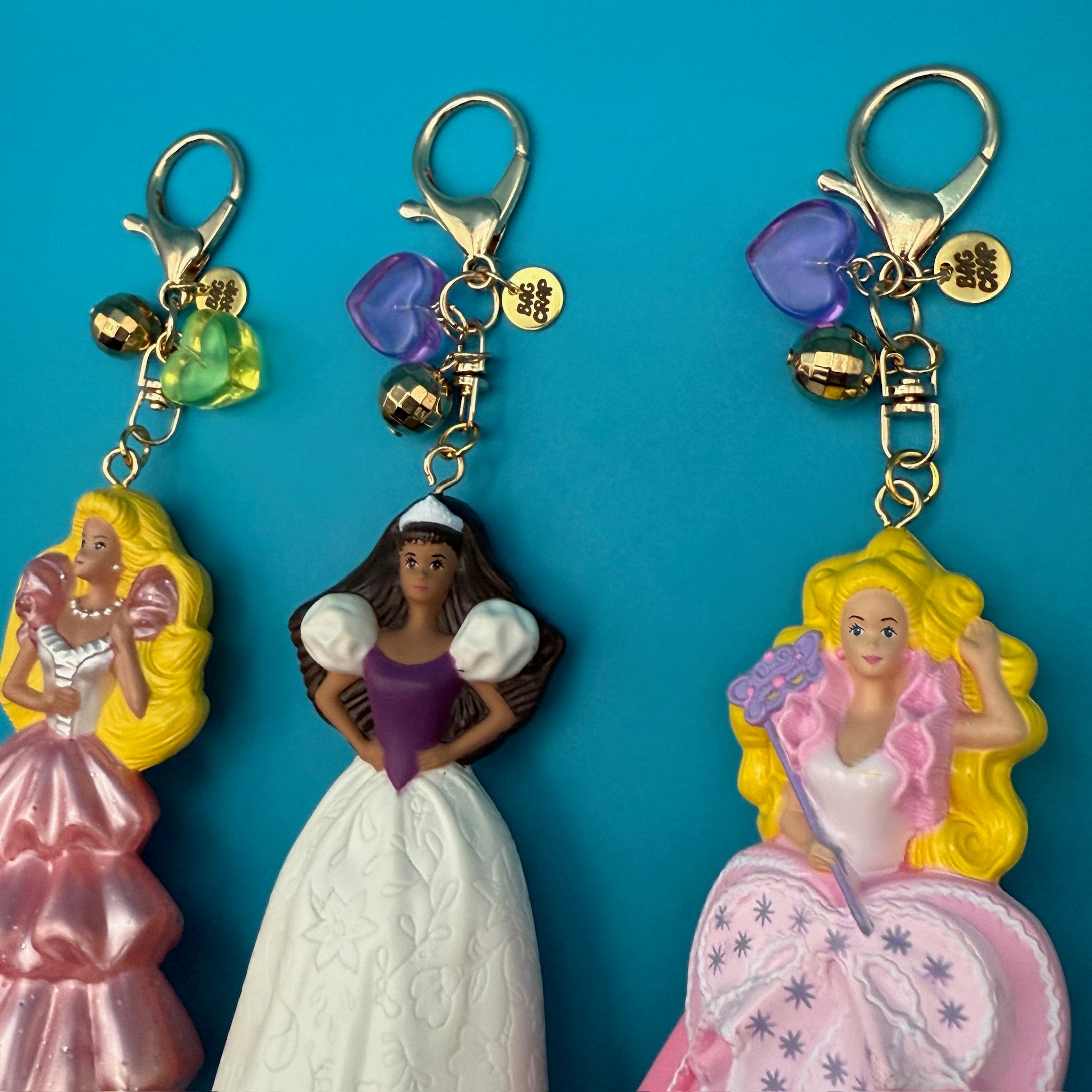 ‘90s Barbie Happy Meal Gold  s: You Pick - barbie doll toy pink rare vintage keychain vintage charms for bag nostalgia vintage keychains y2k collectible - Bag Crap