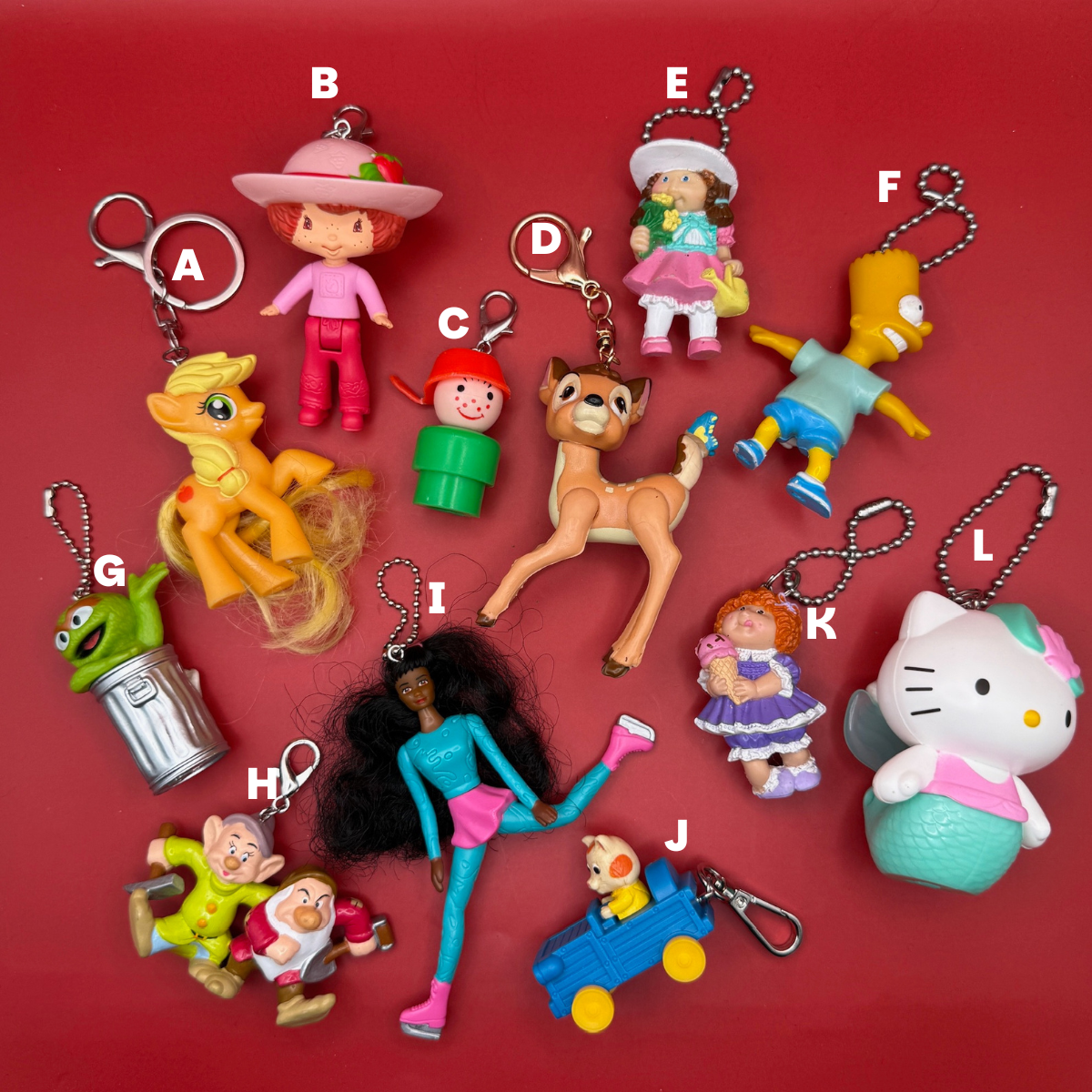 Retro Toy  s— 70s-90s Cartoons - hello kitty sanrio japan kawaii rare vintage keychain vintage charms for bag nostalgia vintage keychains y2k collectible - Bag Crap