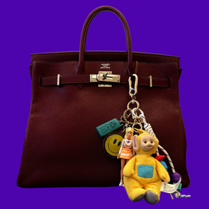 1:1   Yellow Teletubby Plush + Barbie Gold   Pack - barbie doll toy pink rare vintage keychain vintage charms for bag nostalgia vintage keychains y2k collectible - Bag Crap