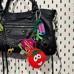 Bag Crap - Vintage Veggietales Bob The Tomato Coin Purse Keychain