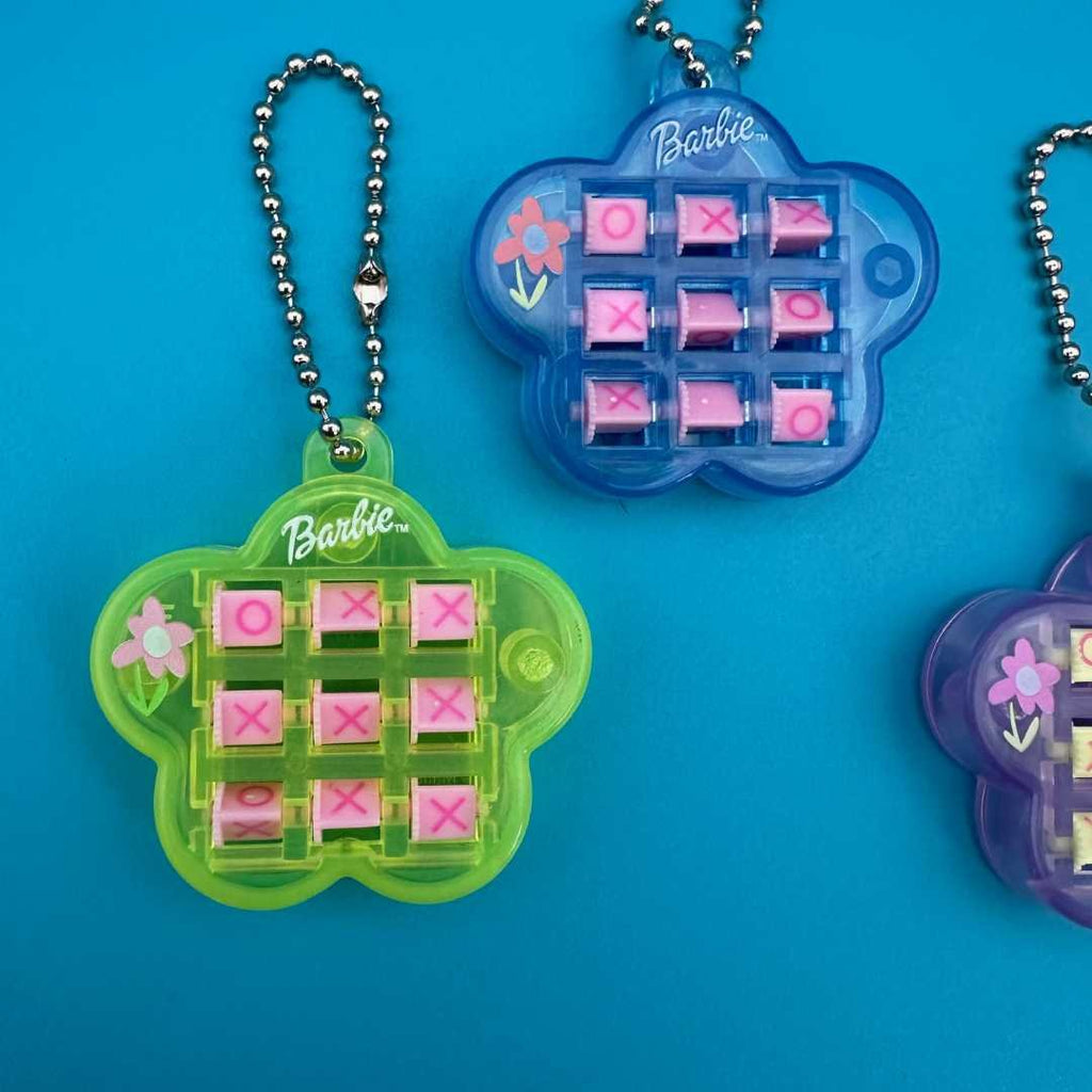 Vintage Y2k Barbie Tic Tac Toe Game Keychains & Bag Charms