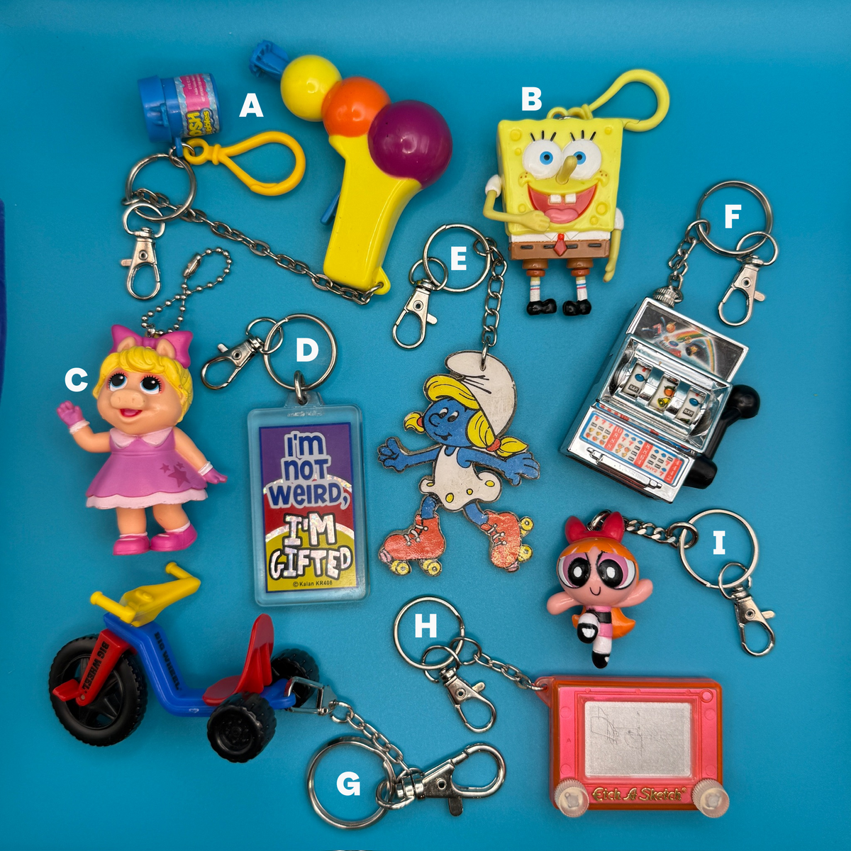 1980s-   s &  s: Drop 64 -  vintage keychain vintage charms for bag nostalgia vintage keychains y2k collectible - Bag Crap