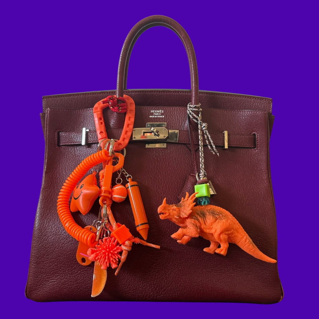 Vintage Monochromatic Orange Bag Charm Pack