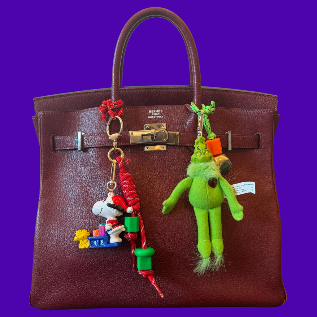 Vintage Holiday Santa Snoopy + Woodstock Bag Charm Pack