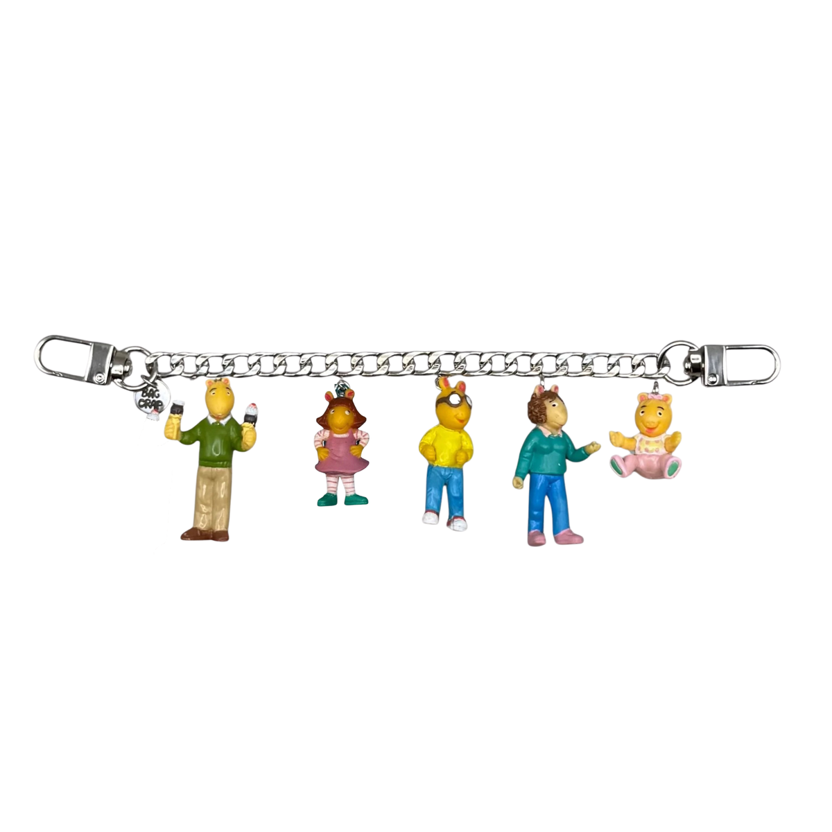 Vintage Arthur Five-Character Bag Charm Chain