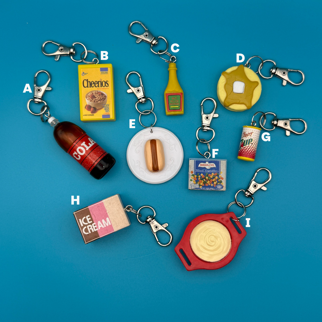 Barbie Vintage 90s Miniature Charms: Ice Cream, Cheerios, Cola