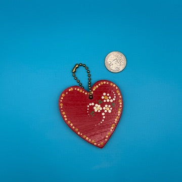 Vintage Red Heart Valentines Keychains & Bag Charms: You Pick