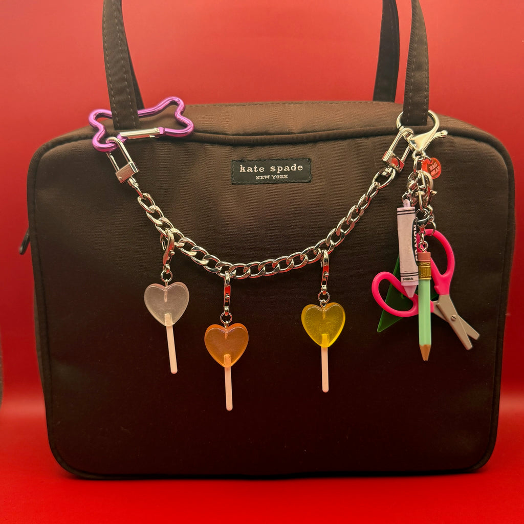 Heart Shaped Lollipop Candy Bag Charms: You Pick