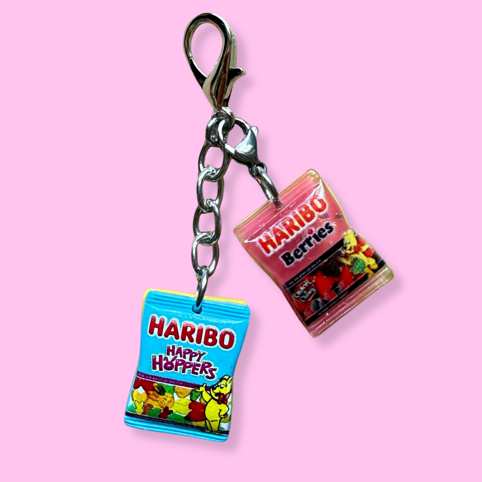 Double-Sided Mini Haribo Candy -  vintage keychain vintage charms for bag nostalgia vintage keychains y2k collectible - Bag Crap