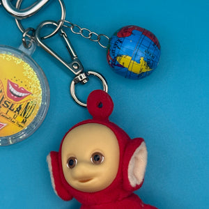 One-of-One     Set — Red Teletubbie - vintage bag charm packs nostalgia vintage y2k vintage keychain vintage charms for bag nostalgia vintage keychains y2k collectible - Bag Crap