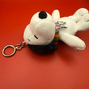 Bag Crap - 6” Snoopy Plushie Bag Charm with Vintage Trinket Necklace