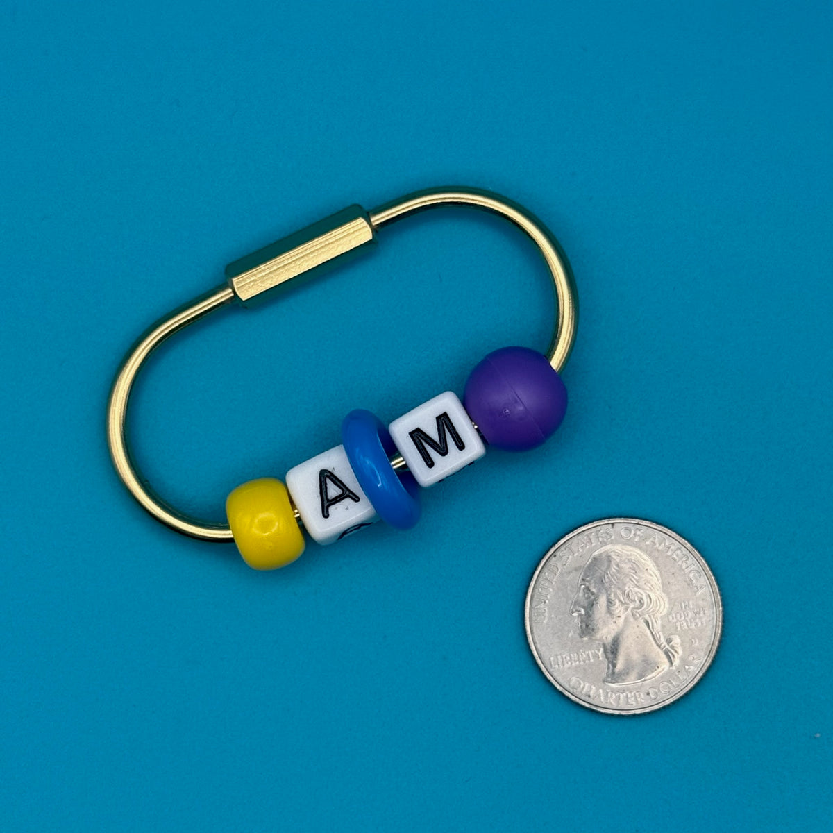 Custom Personalized Beaded Gold   Clip - clips carabiners charms keychains bag designer vintage keychain vintage charms for bag nostalgia vintage keychains y2k collectible - Bag Crap