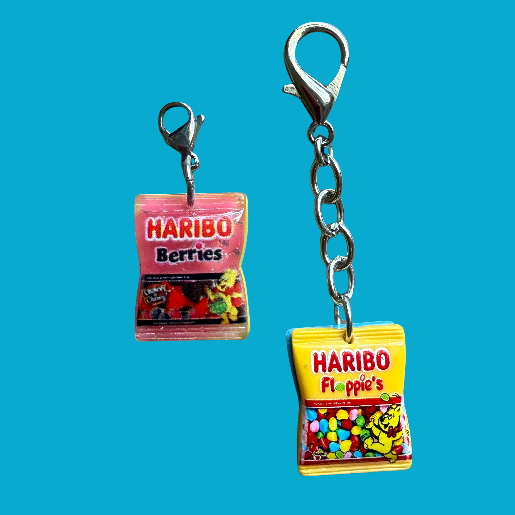 Double-Sided Mini Haribo Candy -  vintage keychain vintage charms for bag nostalgia vintage keychains y2k collectible - Bag Crap