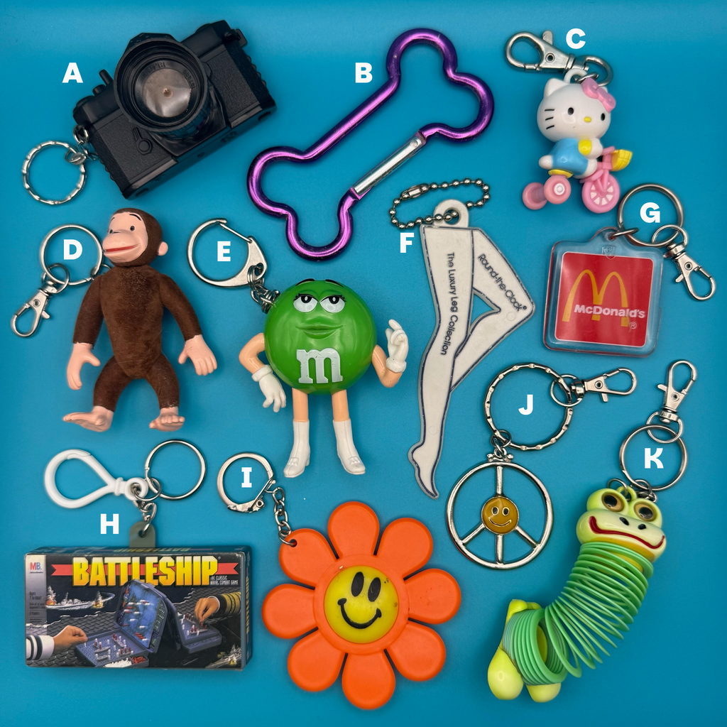 1970s-Y2K Vintage Nostalgic Keychains & Bag Charms: You Pick