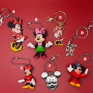 Mickey Mouse and Minnie Mouse  s -  vintage keychain vintage charms for bag nostalgia vintage keychains y2k collectible - Bag Crap