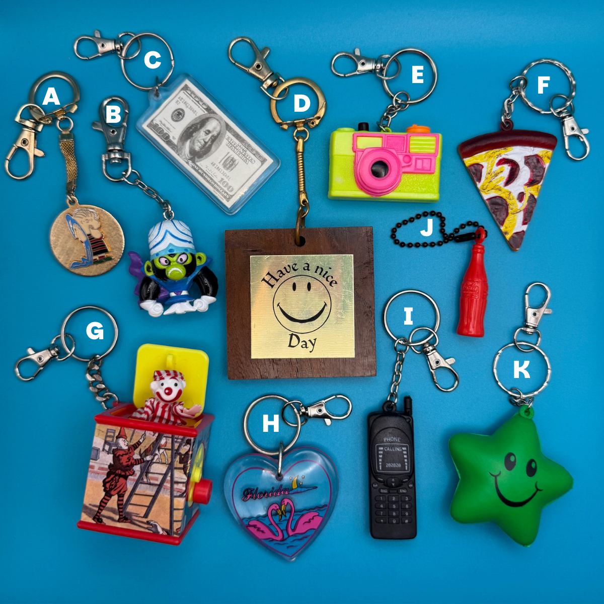 1970s- s— Retro Toys & Tech -  vintage keychain vintage charms for bag nostalgia vintage keychains y2k collectible - Bag Crap