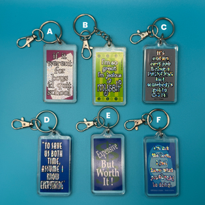 Bag Crap - Vintage Y2K Comedy Phrase Kaplan Keychains