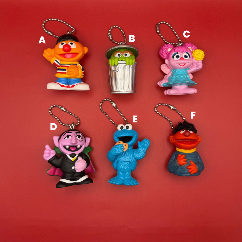 Vintage Sesame Street Toy Bag Charms