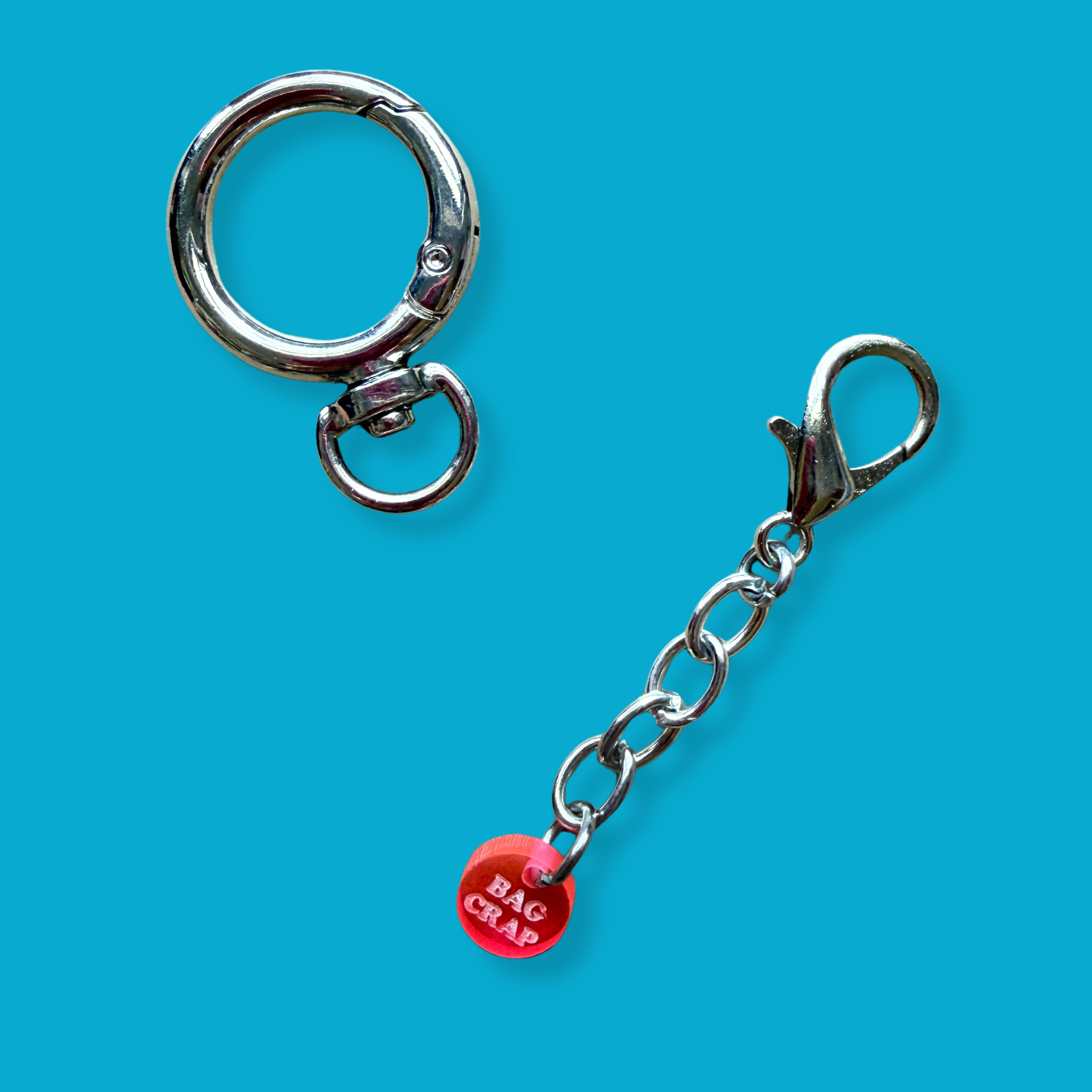 Silver Metal Mini  Chain - clips carabiners charms keychains bag designer vintage keychain vintage charms for bag nostalgia vintage keychains y2k collectible - Bag Crap