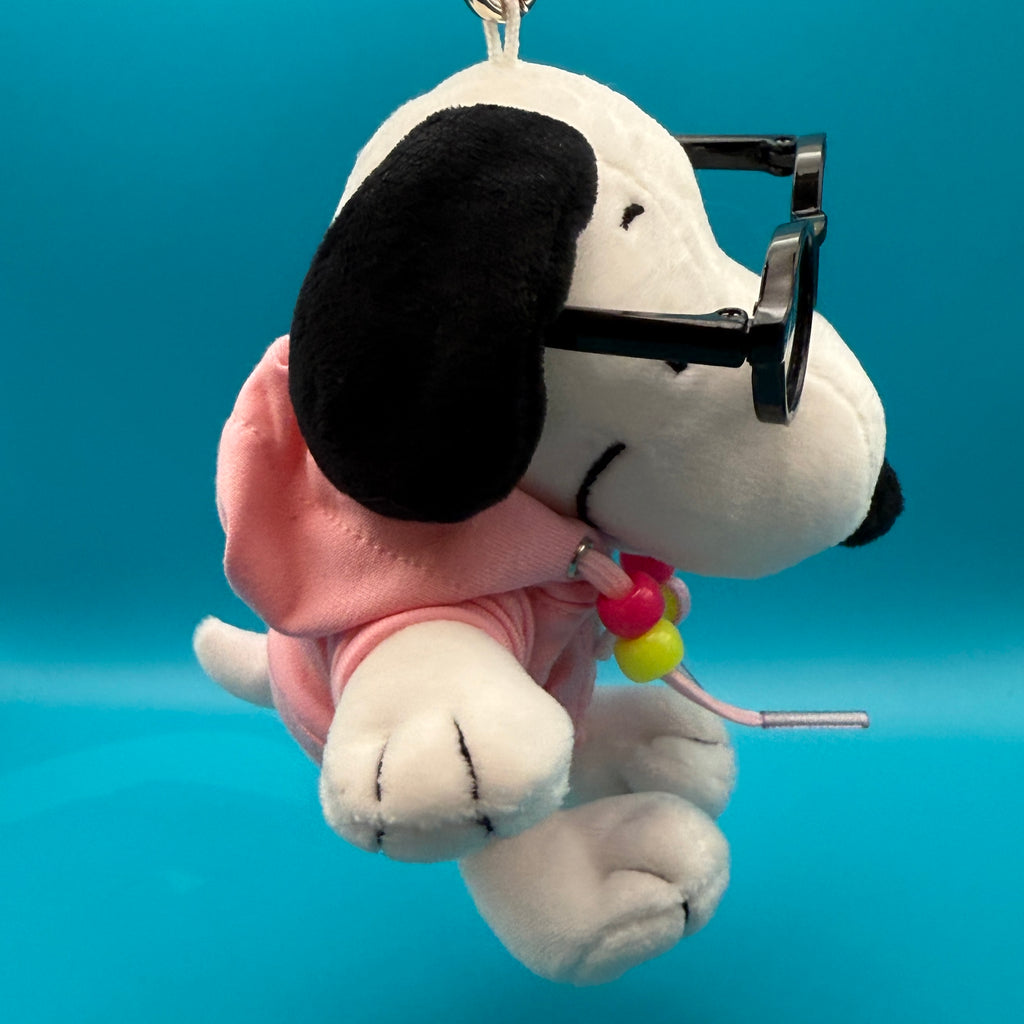 6” Snoopy Plushie + Pink Hoodie Bag Charm