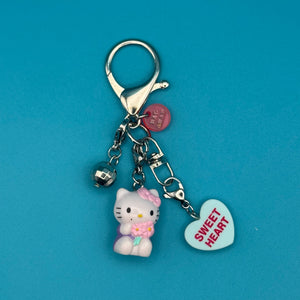 Mini Hello Kitty + Sweet Heart Trinket   Set - vintage bag charm packs nostalgia vintage y2k vintage keychain vintage charms for bag nostalgia vintage keychains y2k collectible - Bag Crap