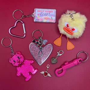 Blind Box: 8 Pc Valentine's Theme -  vintage keychain vintage charms for bag nostalgia vintage keychains y2k collectible - Bag Crap