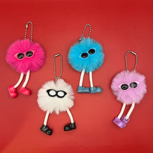 Mystery Blind Box Furry Pom Pom -  vintage keychain vintage charms for bag nostalgia vintage keychains y2k collectible - Bag Crap