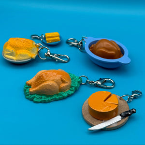 ‘90s Barbie Miniature Holiday Turkey Dinner: You Pick -  vintage keychain vintage charms for bag nostalgia vintage keychains y2k collectible - Bag Crap