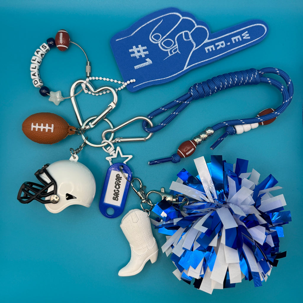 Blue & White Dallas Football Charm Pack